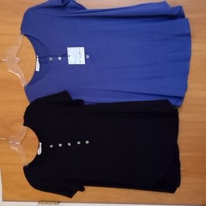 Loose fitting tops - Black and Blue